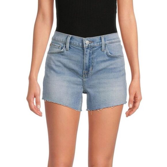 HUDSON Gracie Mid Rise Cut Off Fray Hem Denim Shorts Size 6/28 - Picture 1 of 11